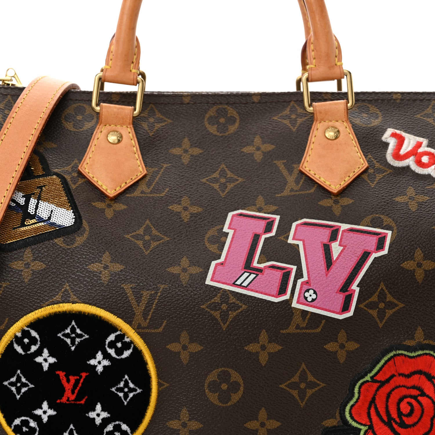 Louis Vuitton Monogram Patches Speedy Bandouliere 30 8 of 15