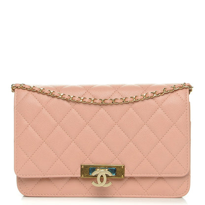 Chanel Caviar Quilted Golden Class Wallet On Chain WOC Pink 1 of 9