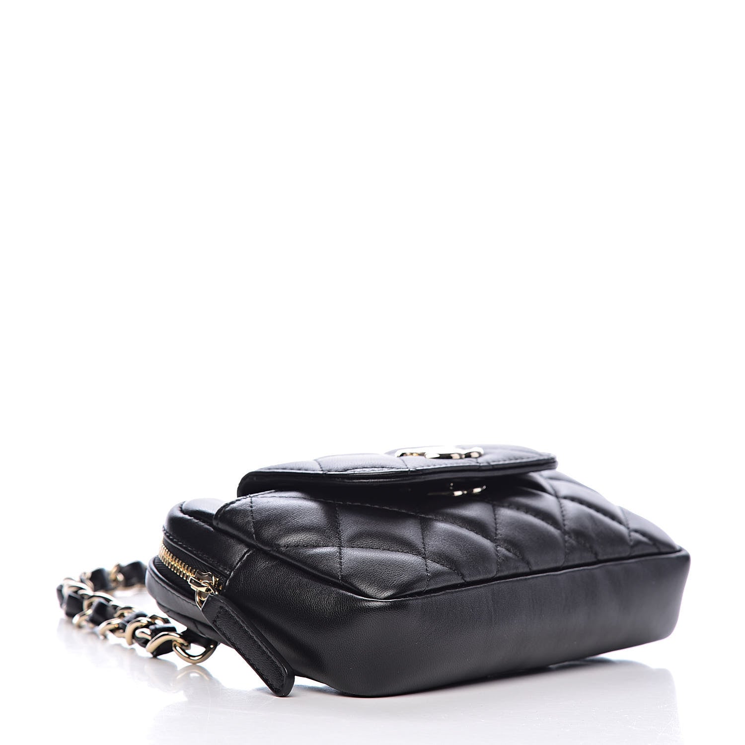 Chanel Lambskin Quilted Waist Bag Black 4 of 11