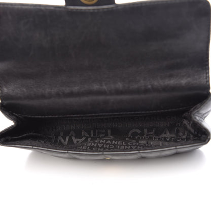 Chanel Lambskin Quilted Mini Chocolate Bar Camellia Flap Black 5 of 12