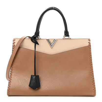 Louis Vuitton Monogram Cuir Plume Very One Zipped Tote Sesame Creme 1 of 9