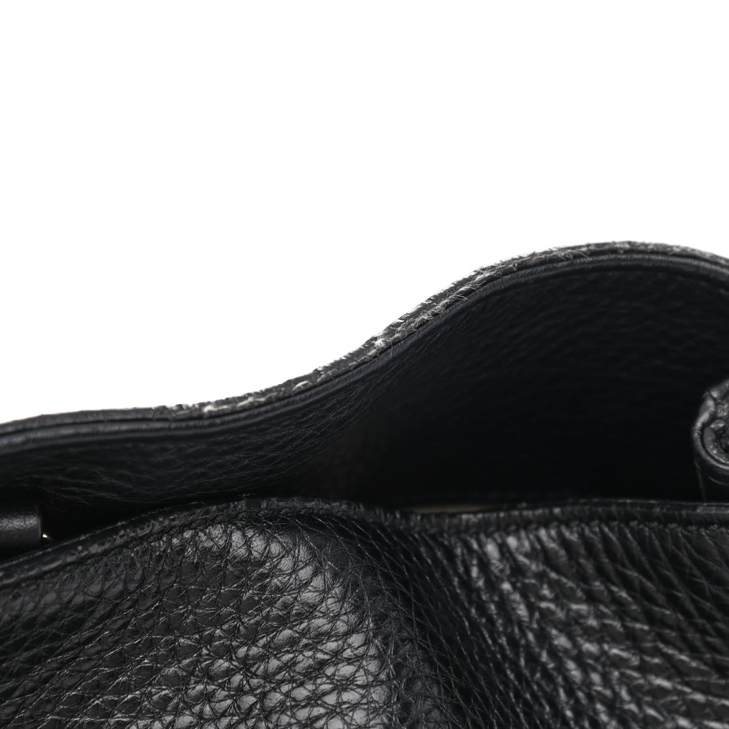 Gucci Pebbled Calfskin Large Soho Chain Shoulder Bag Black 14 of 15