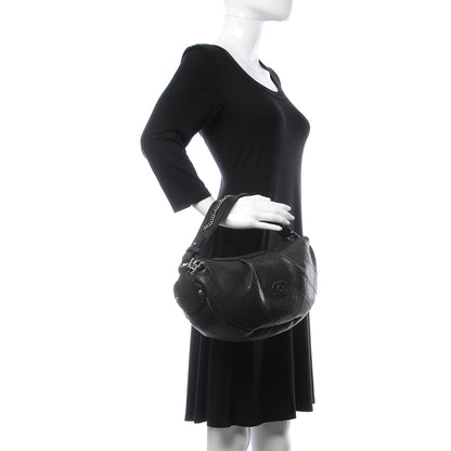 Chanel Caviar Stitched Outdoor Ligne Hobo Black 2 of 15