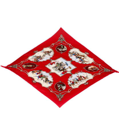 Hermes Silk Plisse Chevaux Des Moghols Scarf 90 2 of 5
