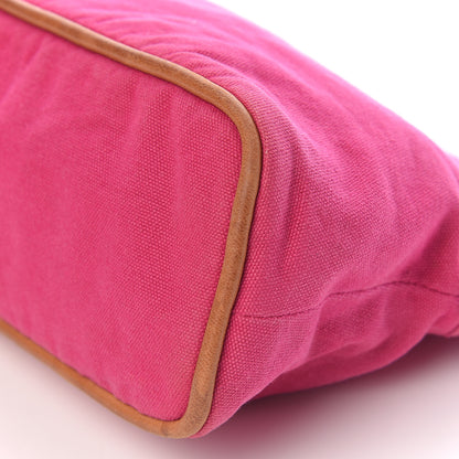 Hermes Cotton Canvas Bolide Travel Cosmetic Pouch MM Hibiscus 10 of 10