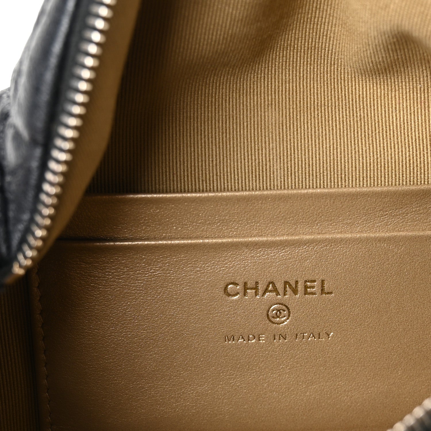 Chanel Shiny Lambskin Quilted Pearl Crush Belt Bag Black 6 of 10