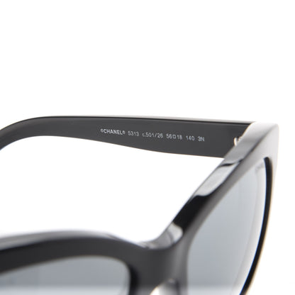 Chanel CC Butterfly Signature Sunglasses 5313 Black 6 of 9