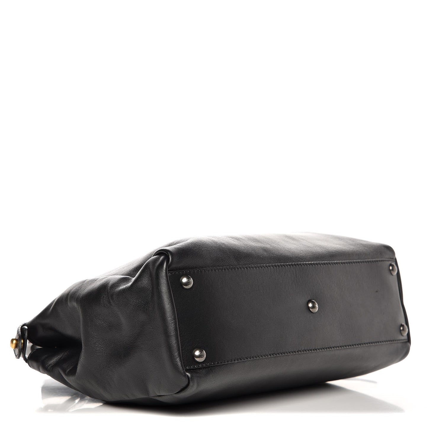 Calfskin Calf Hair Leopard Print Medium Peekaboo Iconic Satchel Black