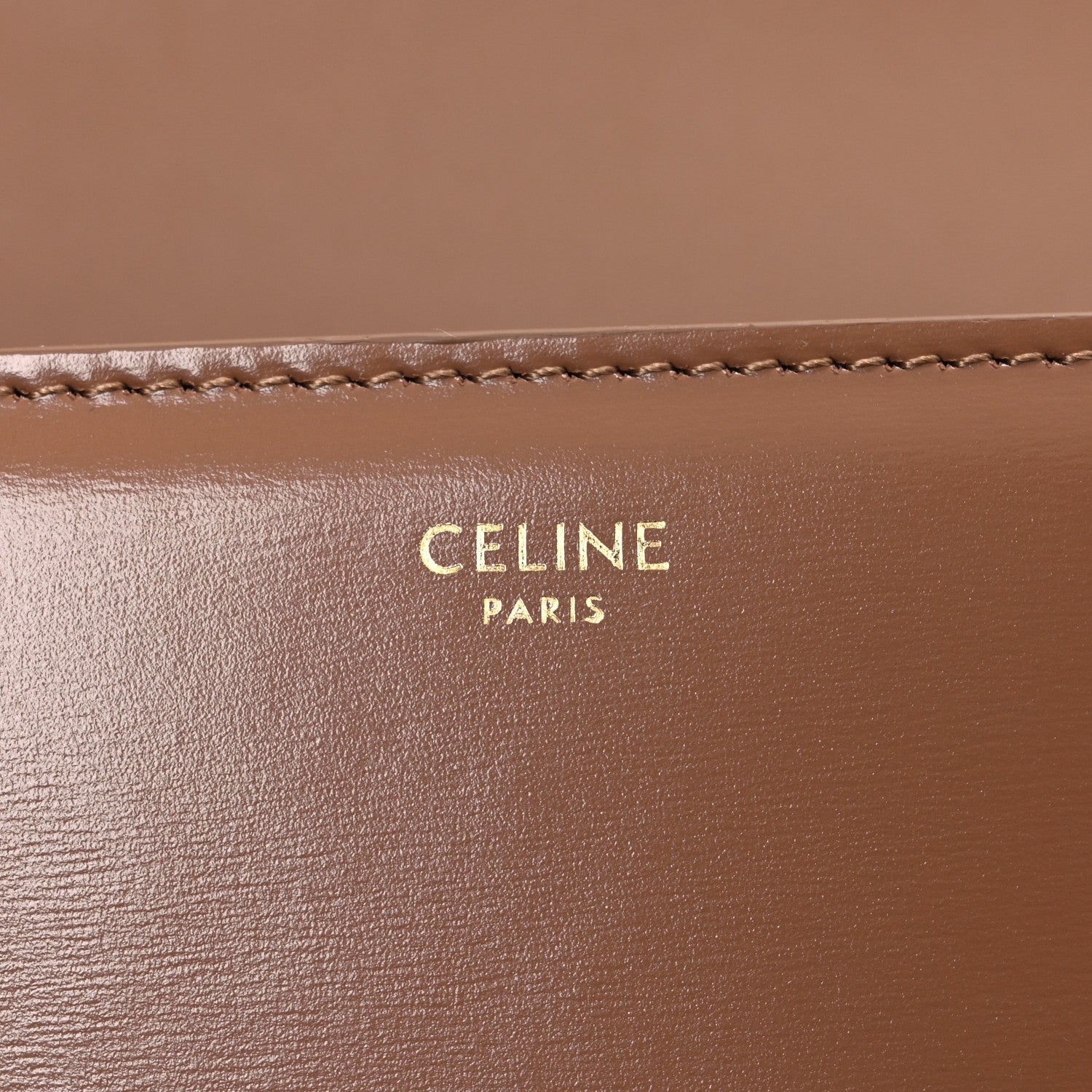 Celine Shiny Calfskin Medium Triomphe Bronze 6 of 10