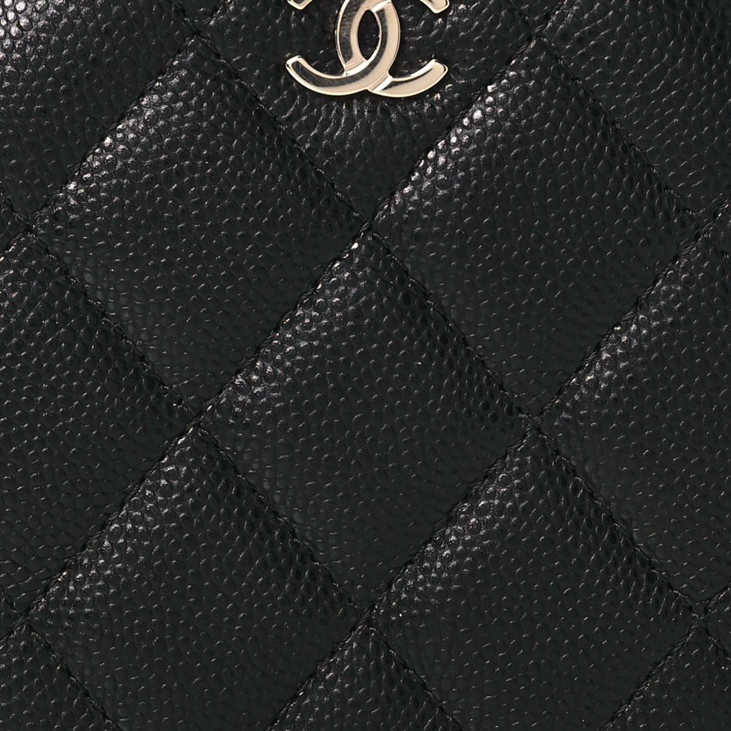 Chanel Caviar Quilted Round Top Handle Jewelry Case With Chain Black 10 of 16