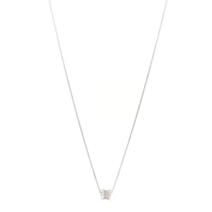 Bulgari 18K White Gold Diamond Small B.Zero1 Pave Pendant Necklace 1 of 6