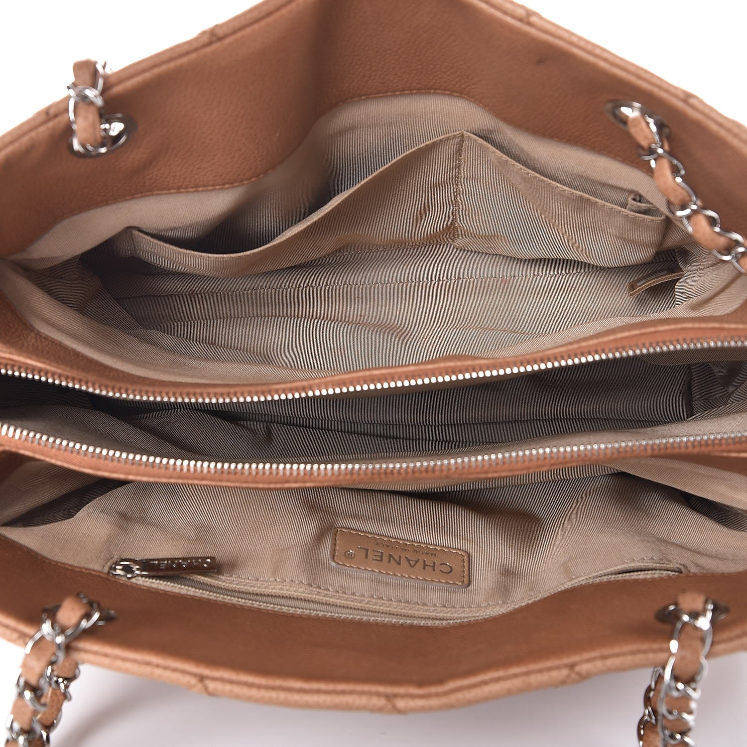 Chanel Caviar CC Timeless Tote Beige 5 of 15