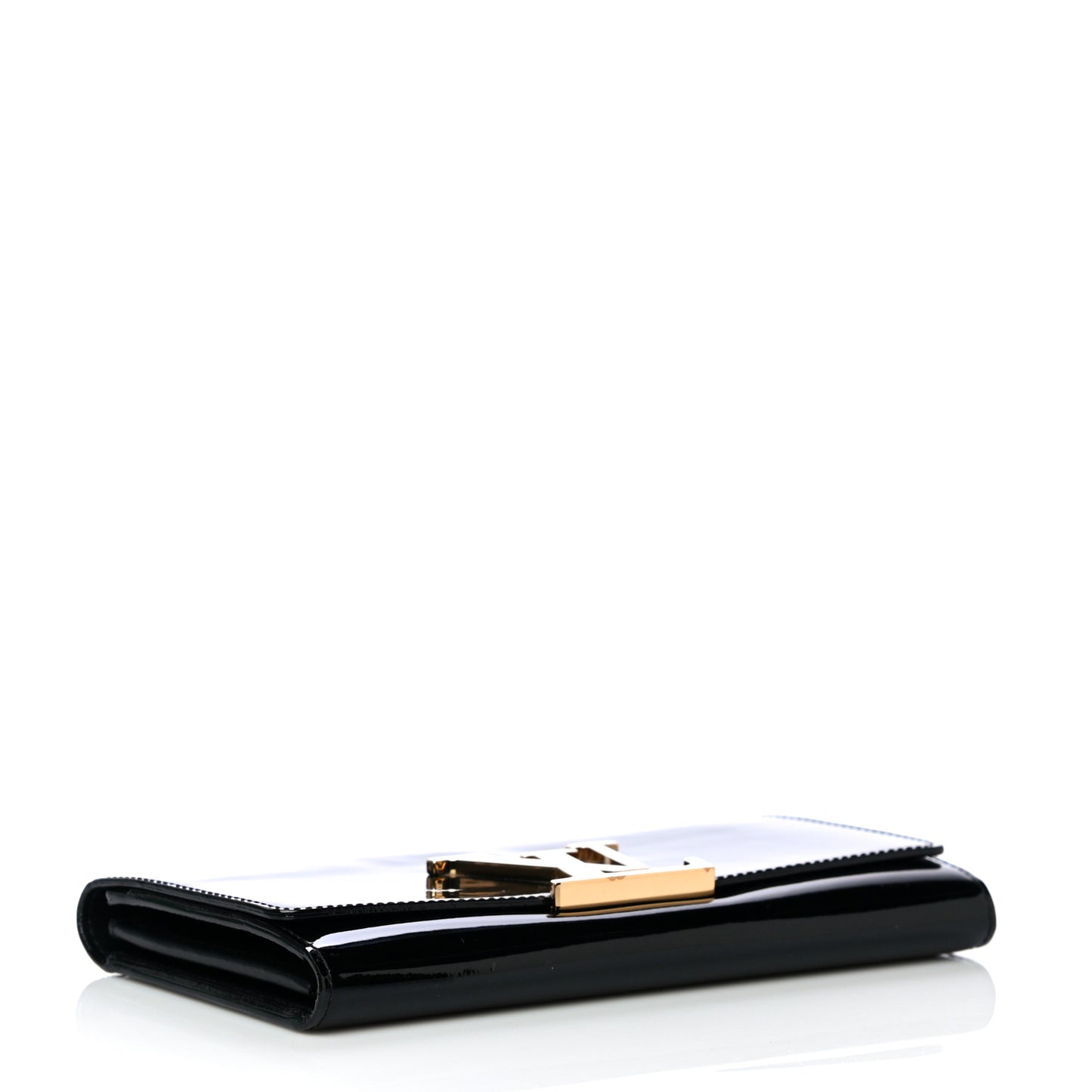 Patent Louise Clutch Black