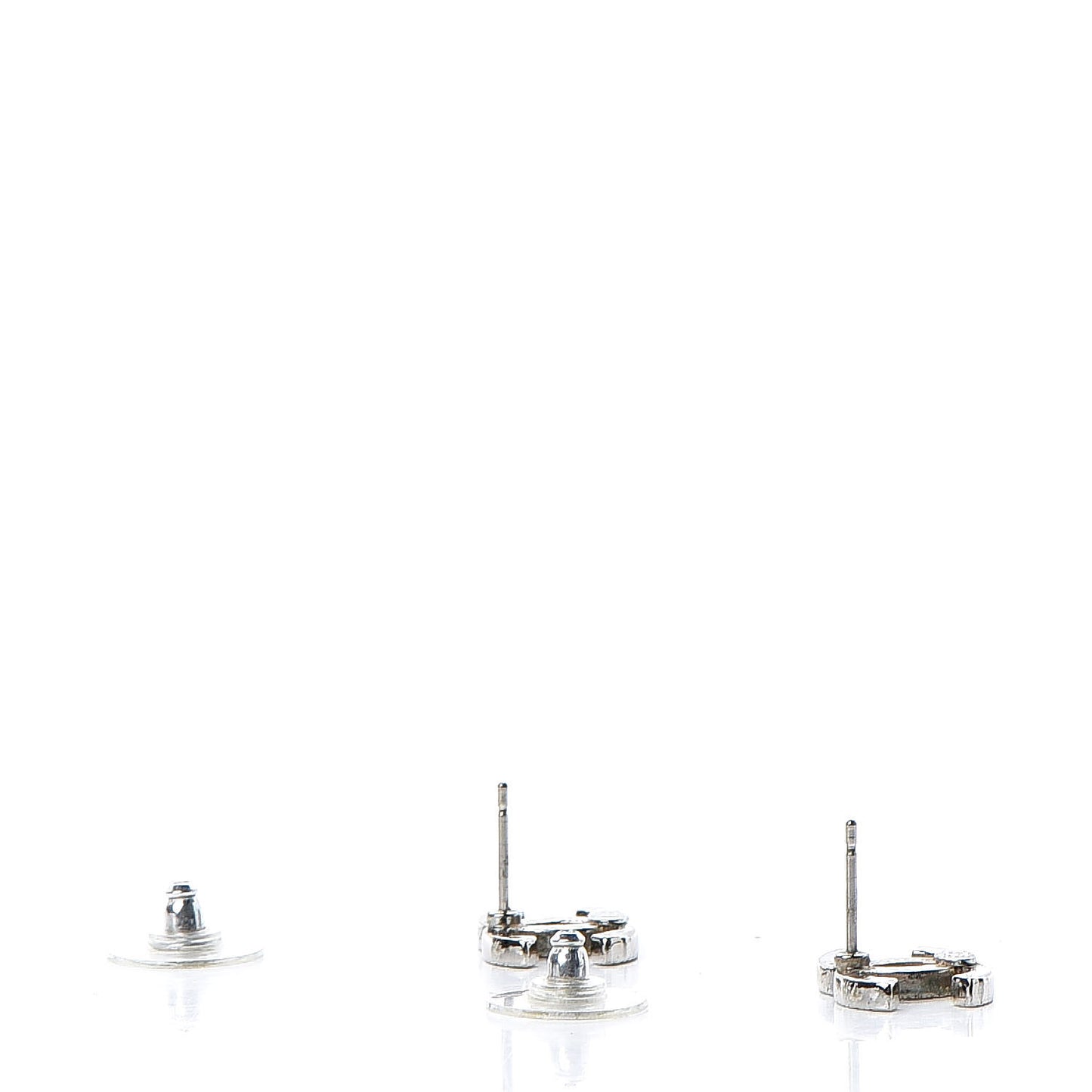Crystal CC Earrings Silver