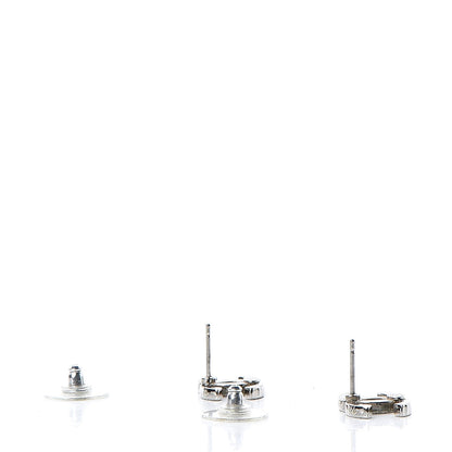 Chanel Crystal CC Earrings Silver 3 of 5