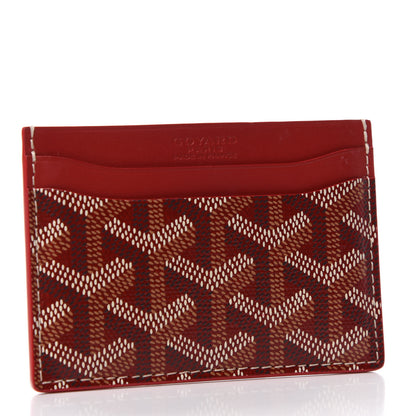Goyard Goyardine Saint Sulpice Card Holder Red 3 of 6