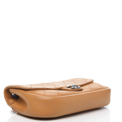Chanel Calfskin Stitched Medium CC Sellier Flap Beige 3 of 13