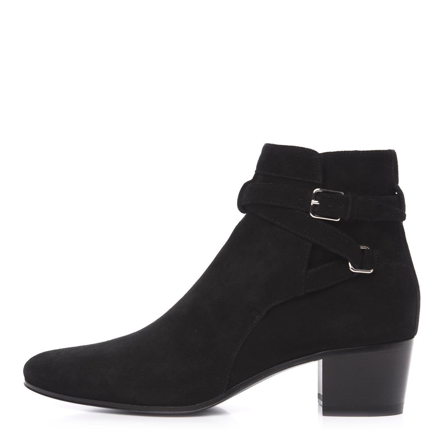Saint Laurent Suede Jodhpur Calfskin Blake Ankle Boots 39 Black 1 of 8