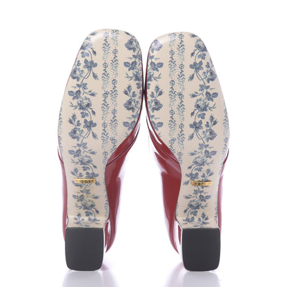 Gucci Vernice GG Victoire 55mm Loafer Pumps 36.5 Hibiscus Red 7 of 10
