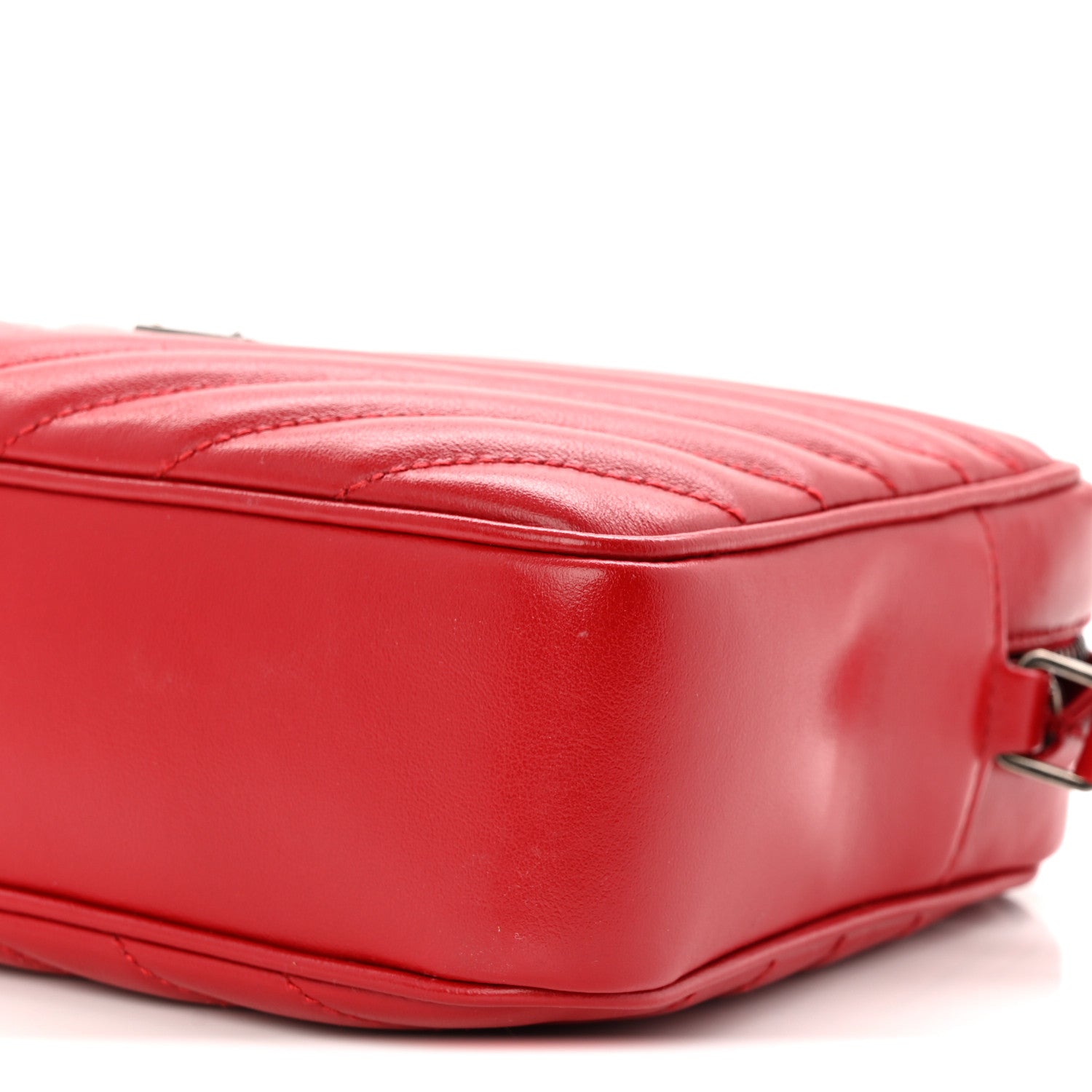 Saint Laurent Calfskin Matelasse Monogram Lou Camera Bag Rouge Eros 10 of 11