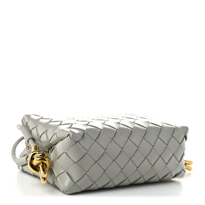Bottega Veneta Polished Nappa Intrecciato Metallic Knot Mini Loop Camera Bag Sterling 4 of 9