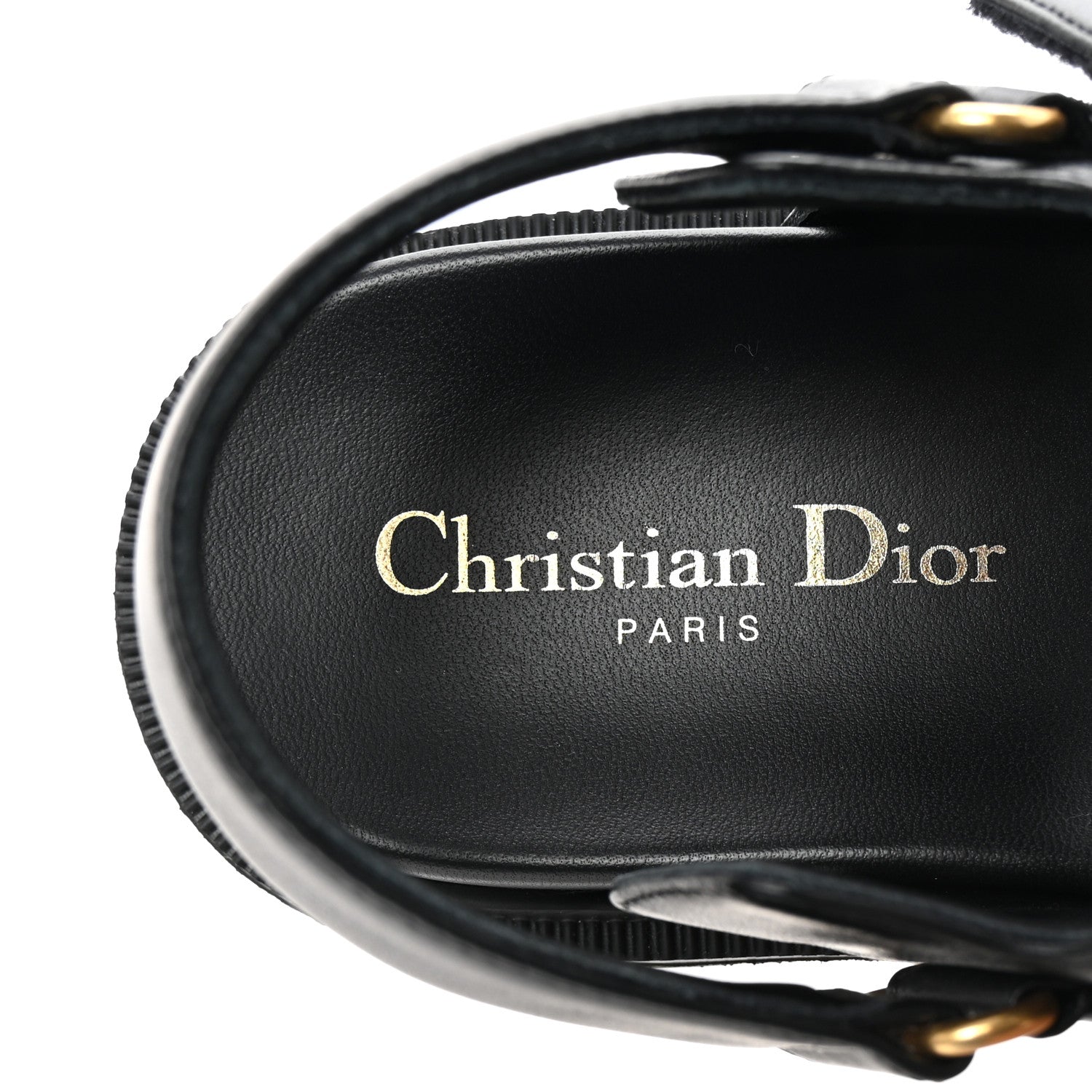 Christian Dior Lambskin Dioract Platform Sandals 36.5 Black 8 of 10
