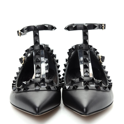 Valentino Garavani Nappa Rockstud Cage Ballerina Flats 39 Black 2 of 9
