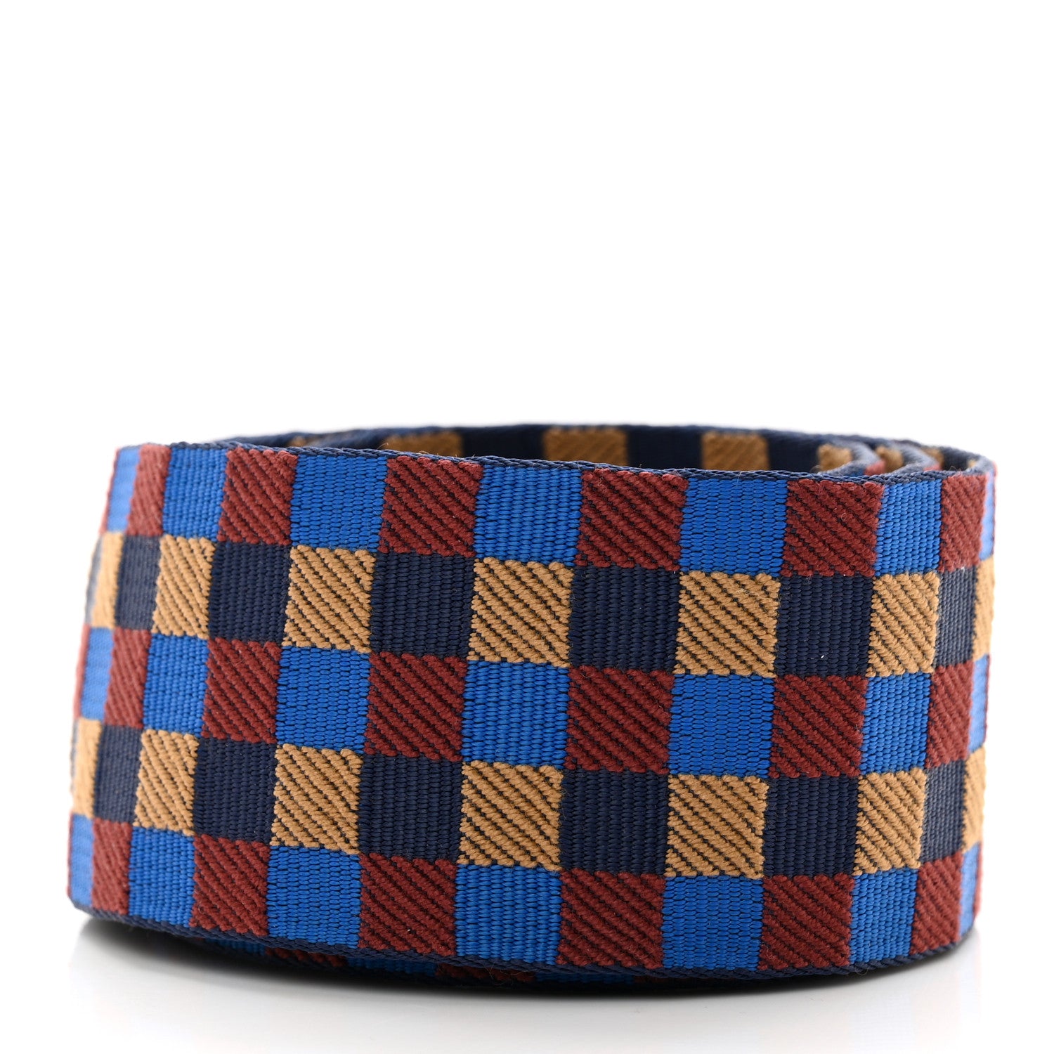 Hermes Toile Swift 50mm Maxi Quadrille Shoulder Strap Bleu Billard Biscuit Rouge H Black 2 of 4