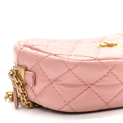 Chanel Aged Calfskin Quilted Mini Reissue Camera Case Pink 9 of 11