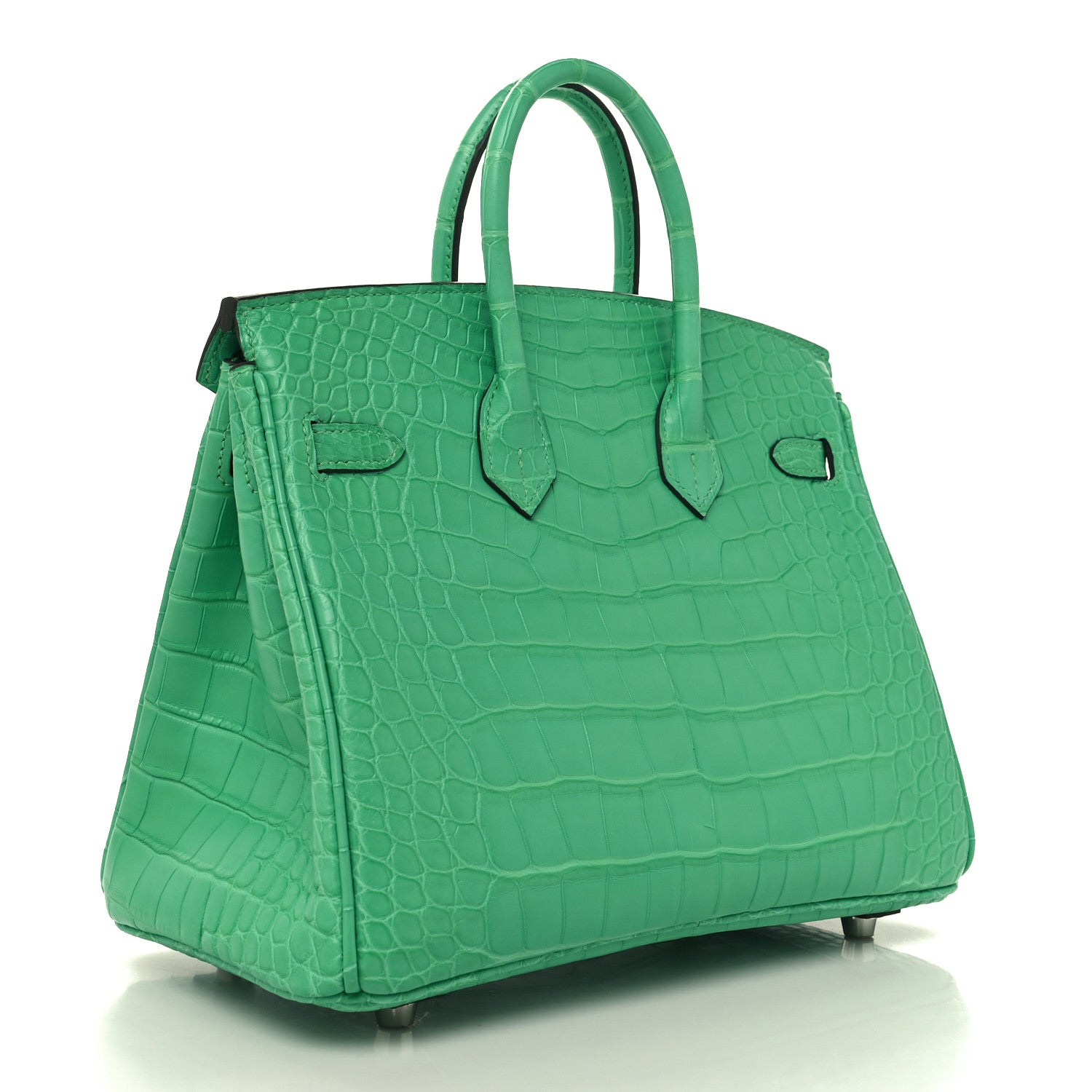 Hermes Matte Alligator Birkin 25 Vert Comics 3 of 13