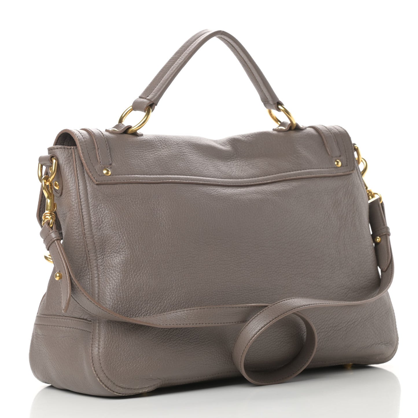 Cervo Front Buckle Satchel Taupe
