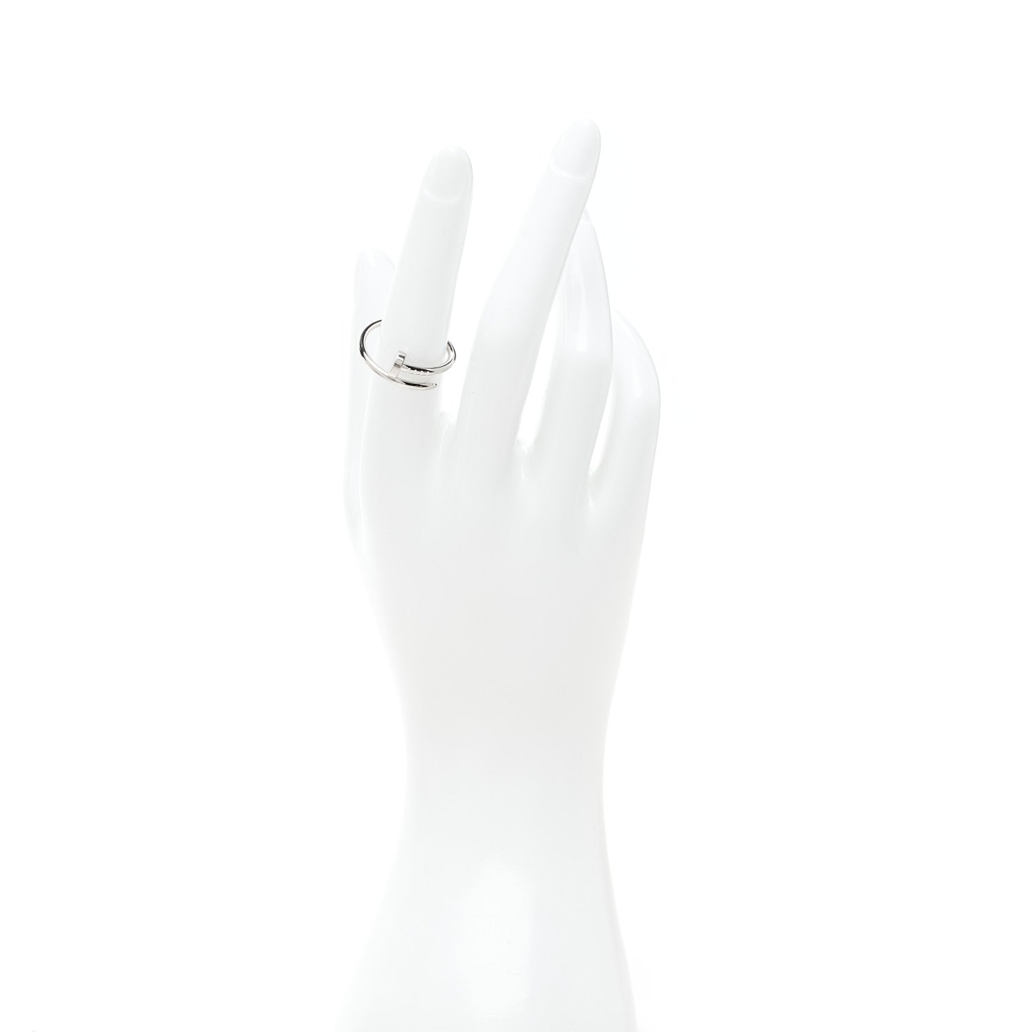 Cartier 18K White Gold Small Juste Un Clou Ring 55 7.25 2 of 5