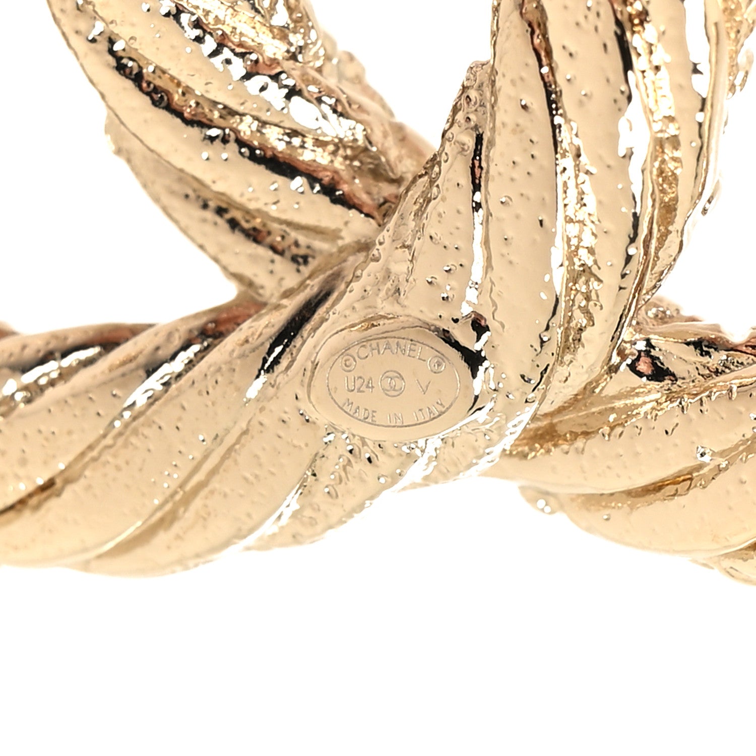 Chanel Twisted CC Brooch Light Gold 3 of 4