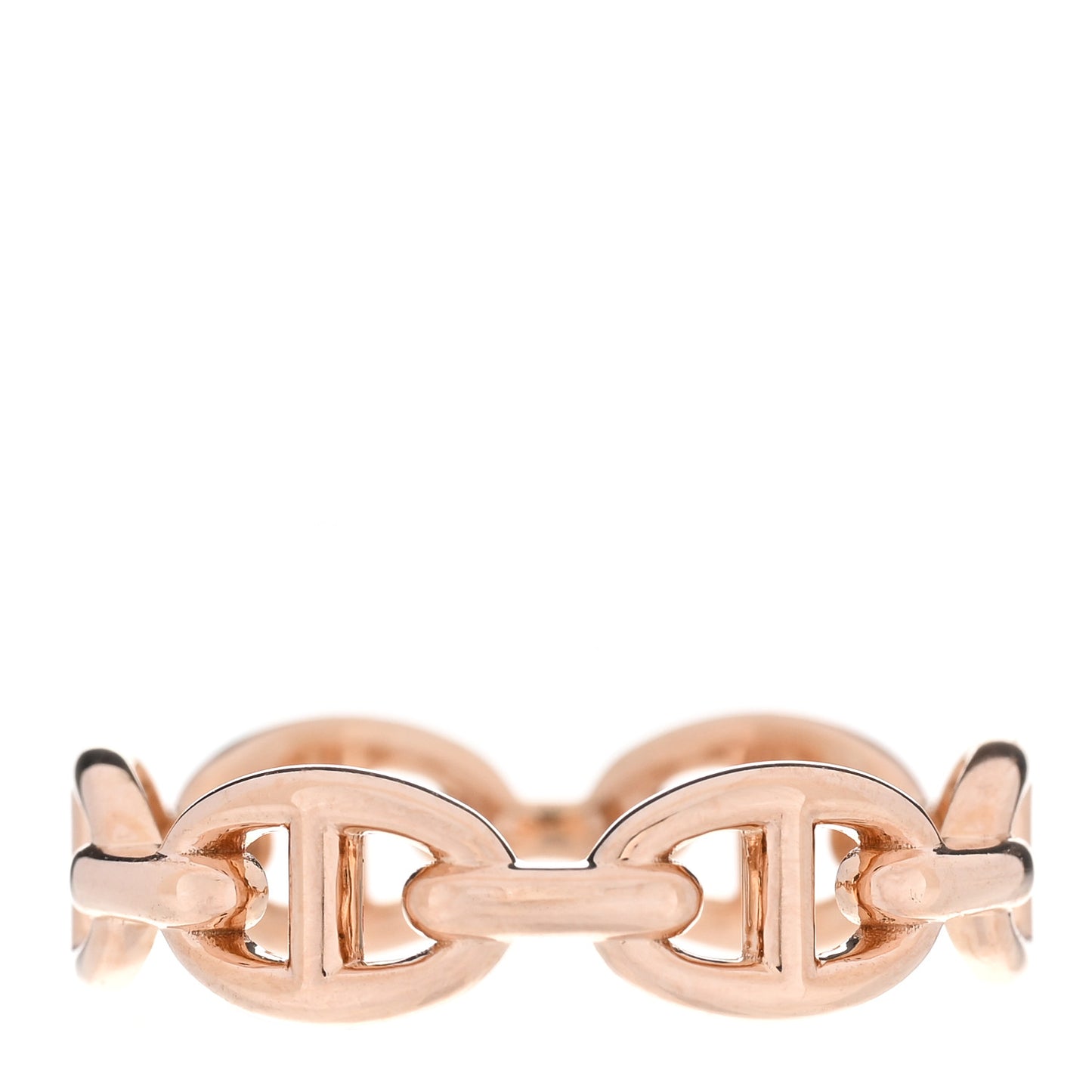18K Rose Gold PM Chaine d'Ancre Enchainee Ring 58 8.5