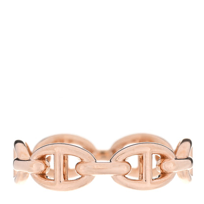 Hermes 18K Rose Gold PM Chaine d'Ancre Enchainee Ring 58 8.5 3 of 9
