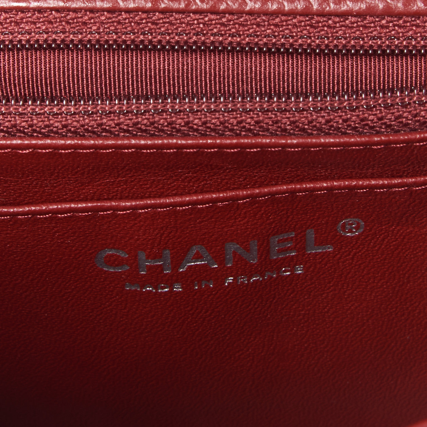 Caviar Quilted Mini Rectangular Flap Red