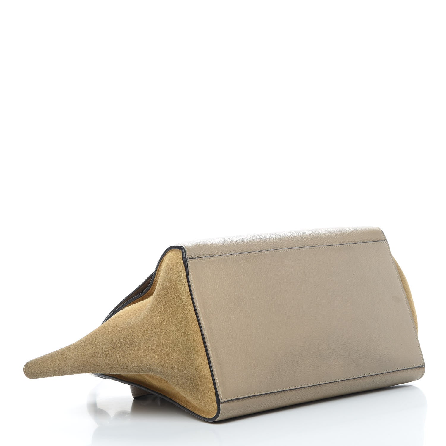 Celine Drummed Calfskin Suede Medium Trapeze Dune 5 of 16