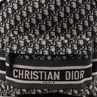 Christian Dior Oblique Diortravel Backpack Blue 8 of 10