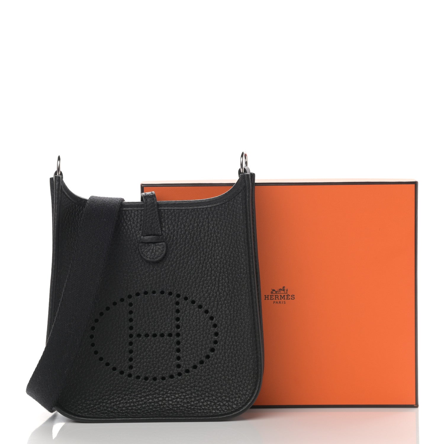Hermes Taurillon Clemence Evelyne TPM Black 11 of 11