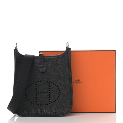 Hermes Taurillon Clemence Evelyne TPM Black 11 of 11