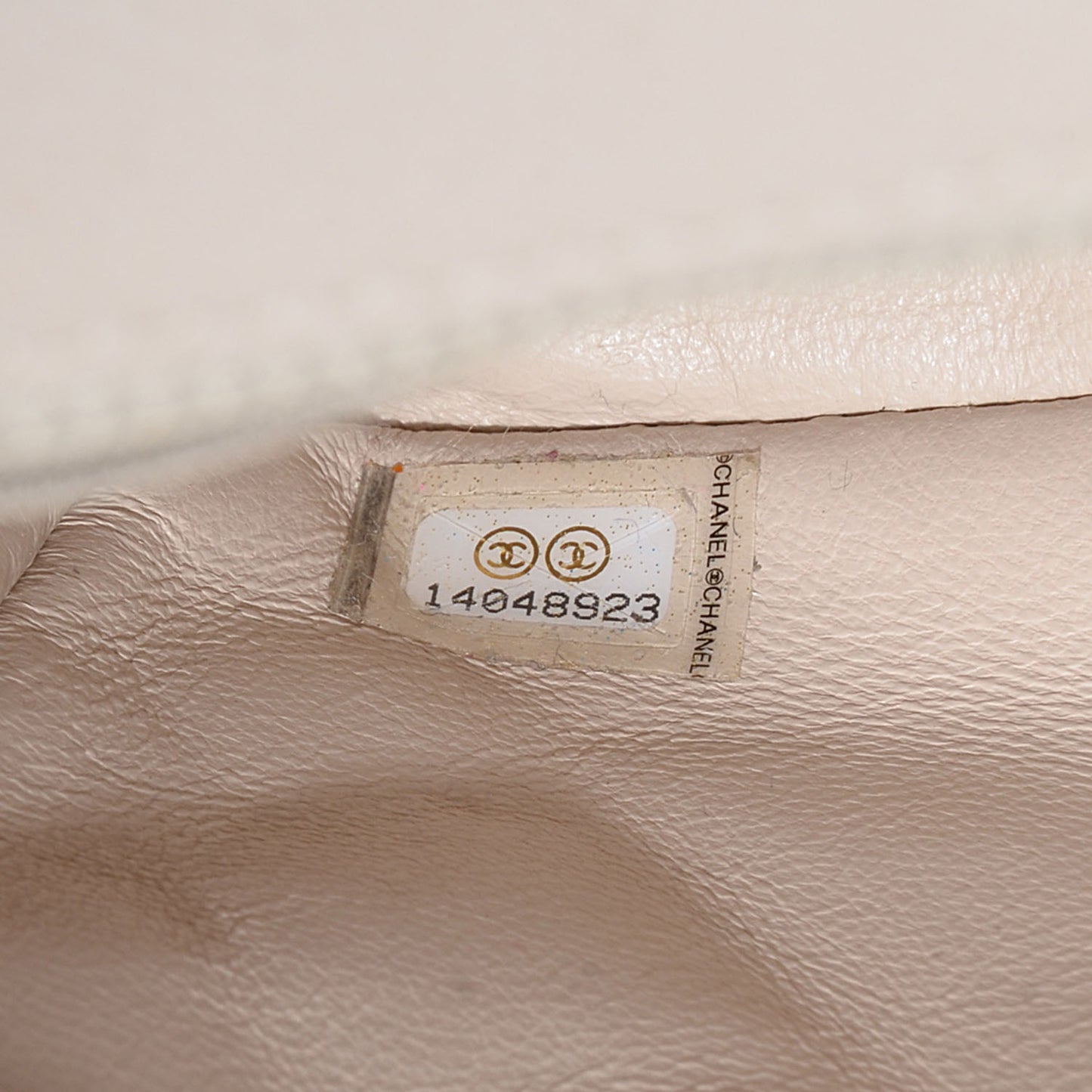 Caviar Jumbo Single Flap Light Beige
