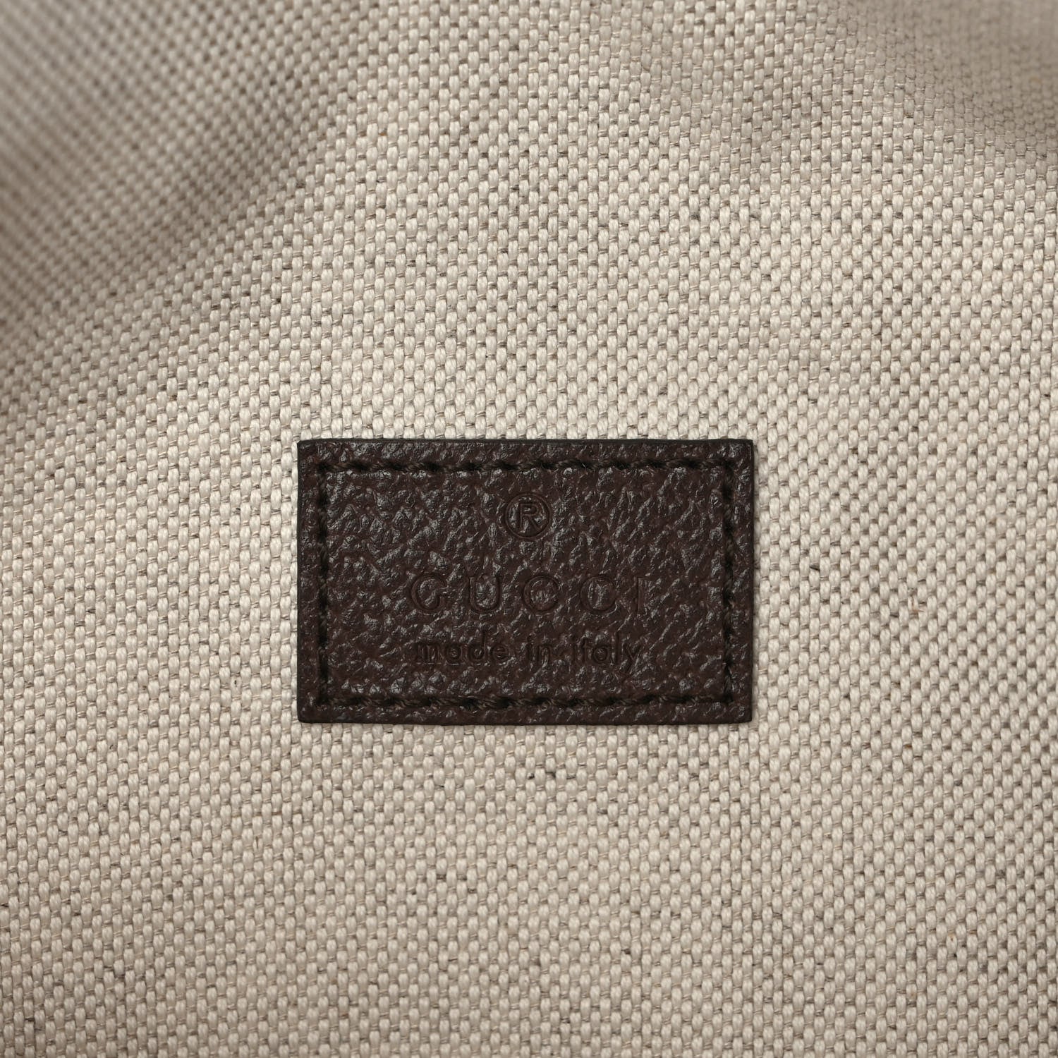 Gucci Monogram Jumbo GG Textured Dollar Calfskin Web Belt Bag Camel Ebony New Acero 6 of 8