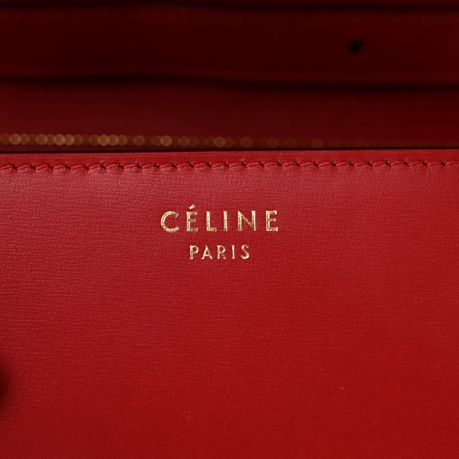 Celine Box Calfskin Medium Classic Box Flap Bag Red 7 of 15