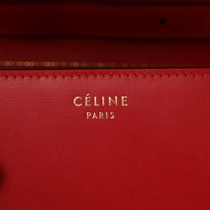 Celine Box Calfskin Medium Classic Box Flap Bag Red 7 of 15