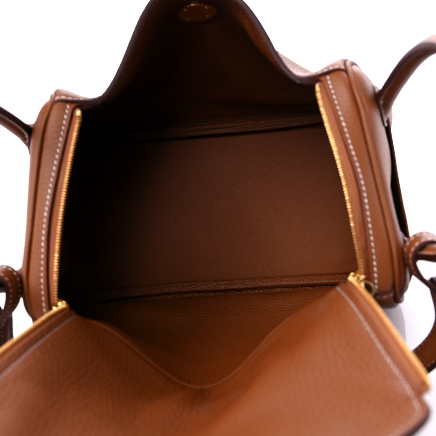 Hermes Taurillon Clemence Lindy 26 Gold 5 of 10