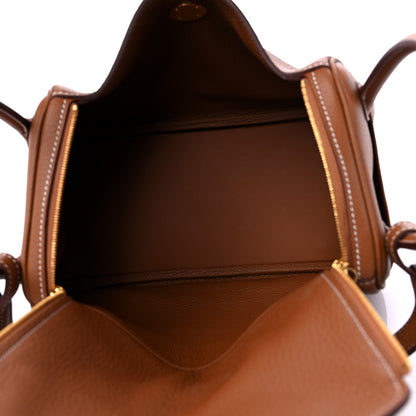 Hermes Taurillon Clemence Lindy 26 Gold 5 of 10