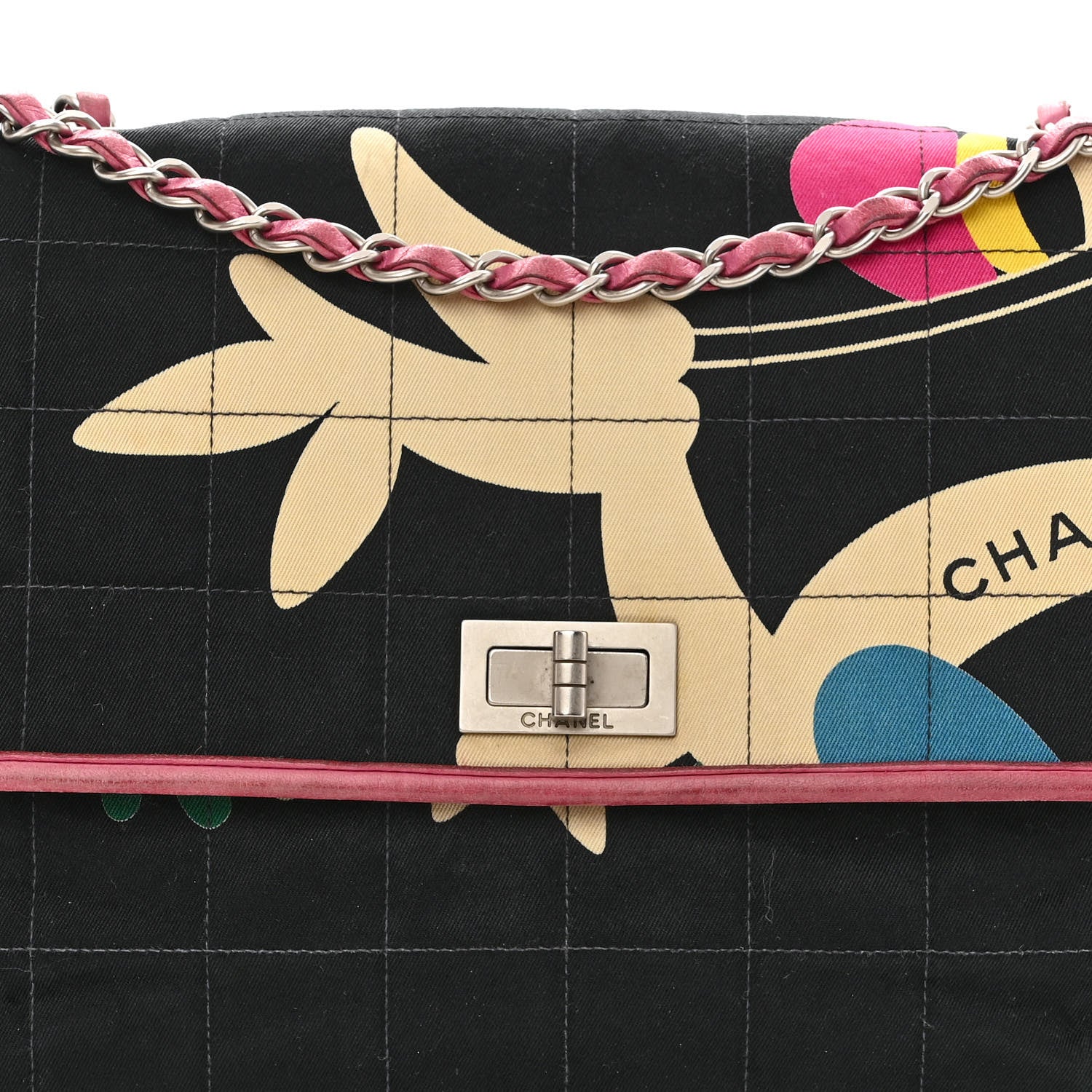 Chanel Canvas Chocolate Bar Quilted Flap Multicolor 9 of 13