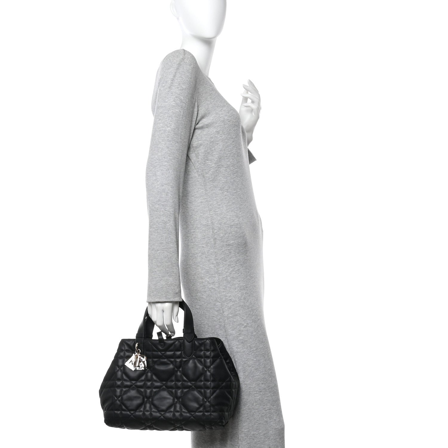 Christian Dior Calfskin Macrocannage Medium Toujours Black 3 of 12