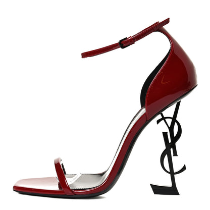 Saint Laurent Patent Opyum 110 Sandals 41 Hot Red 1 of 11