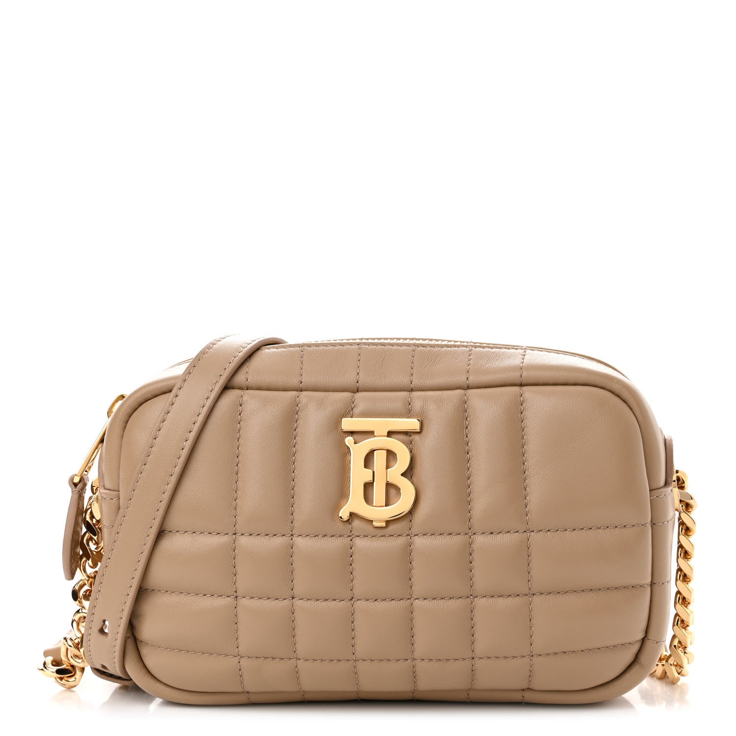 Burberry Lambskin Quilted Mini Lola Camera Bag Oat Beige 1 of 11